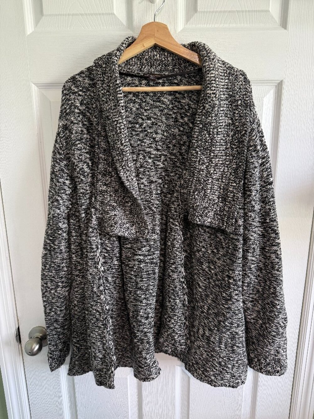 Dana Buchman Women's Cotton blend Knit Black White Cardigan sweater Size 3X